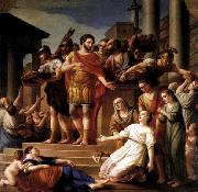 Joseph Marie Vien Marcus Aurelius Distributing Bread to the People oil painting artist